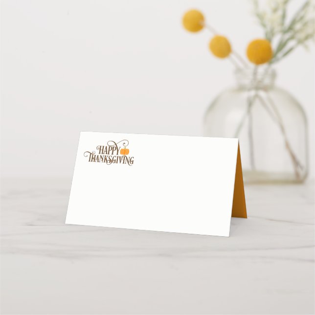 Carte De Placement Thanksgiving Name Place Card (Devant)