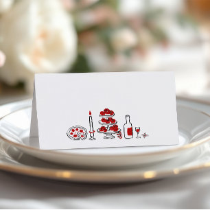Carte De Placement That's Amore Fantaisiste Italian Red Fête de Maria