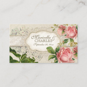 Carte De Placement Thé de dentelle Vintage moderne teint Hydrangea en