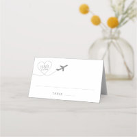 Thème Voyage Avion Coeur Monogramme