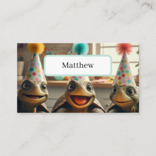 Carte De Placement Tortues sur mesure avec gâteau d'anniversaire et c
