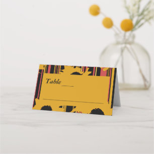 Carte De Placement Tournesol Été Or Rouge Mariage