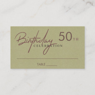 CARTE DE PLACEMENT TOUT ÂGE SIMPLE KRAFT NAVY GOLD TYPOGRAPHIE ANNIVE