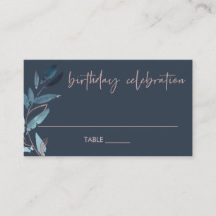 CARTE DE PLACEMENT TOUTE ANNÉE NAVY ROSE BLUE FOLIAGE WREATJOUR D'ANN