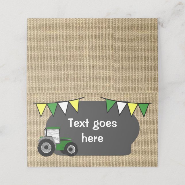 Carte De Placement Tracteur Fête de nourriture Tentes, Tracteur (Extérieur déplié)