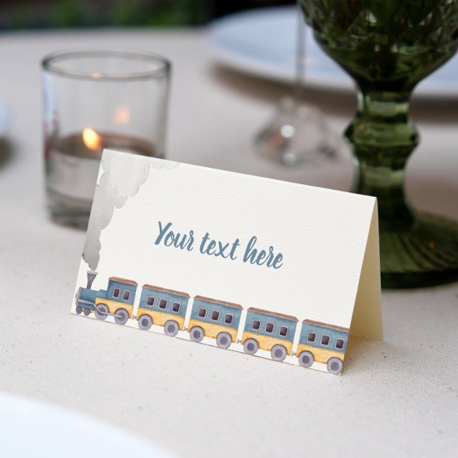 Carte De Placement Train Anniversaire Tente Place Card Choo Choo Trai (Créateur téléchargé)