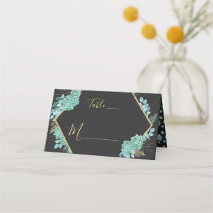 Carte De Placement Trame Or Succulente N'importe quelle couleur Numér