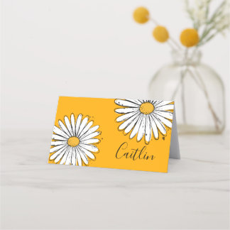 Carte De Placement Trending Daisy Orange Inky Art