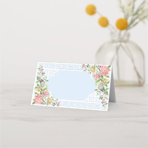 Carte De Placement Trianon de la Chinoiserie bleue