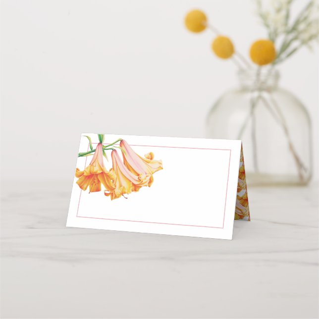 Carte De Placement trompette clocher nénette orange mariage place car (Dos)