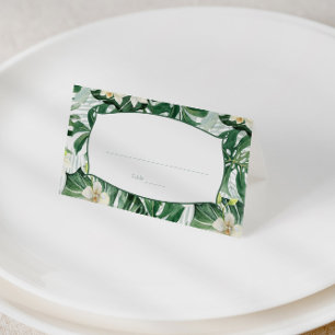 Carte De Placement Tropical Jungle Feuille Mariage nourriture ou Esco