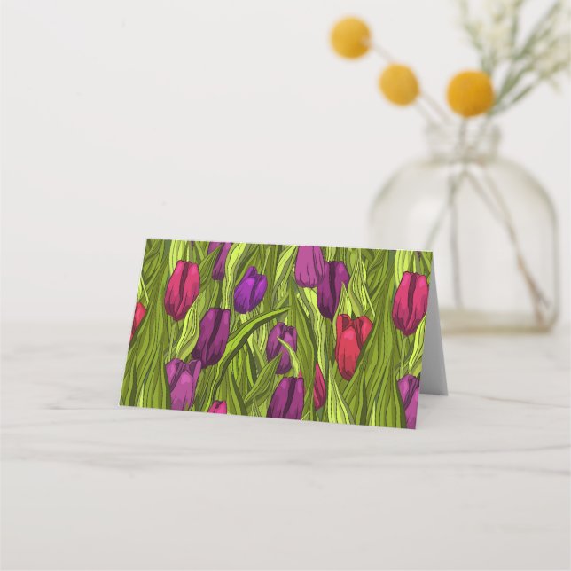 Carte De Placement Tulipes (Dos)