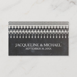 Carte De Placement Typographie de script de tableau de bord en dentel
