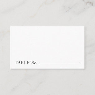 Carte De Placement Typographie moderne minimaliste noir blanc mariage