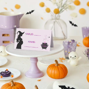 Carte De Placement Un Bébé brasse un Baby shower de sorcière