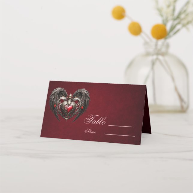Carte De Placement Un coeur gothique étonnant (Devant)
