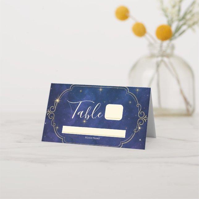 Carte De Placement Une nuit parmi les Stars Celestial Mariage (Devant)