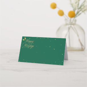 Carte De Placement Vacances vertes et or heureux divertissant