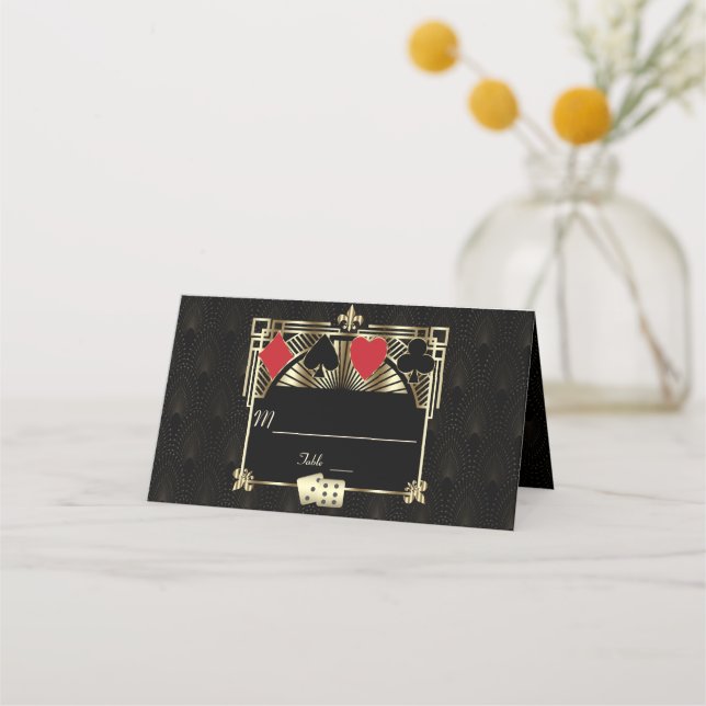 Carte De Placement Vegas Casino Royale Great Gatsby Bachelor Party (Dos)