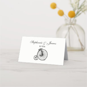 Carte De Placement Vélo Velocipede Penny Farthing vintage