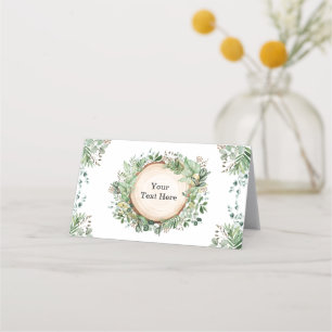 Carte De Placement Verdure rustique Forêt botanique Douche neutre