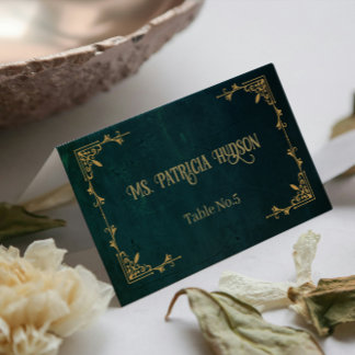 Carte De Placement Vert foncé vintage