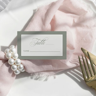 Carte De Placement Vert sage Appartement Mariage classique et de lu