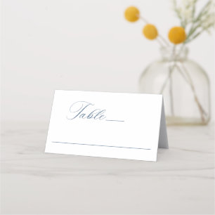 Carte De Placement Victorien Ornate Grace Floral Dusty Mariage bleu