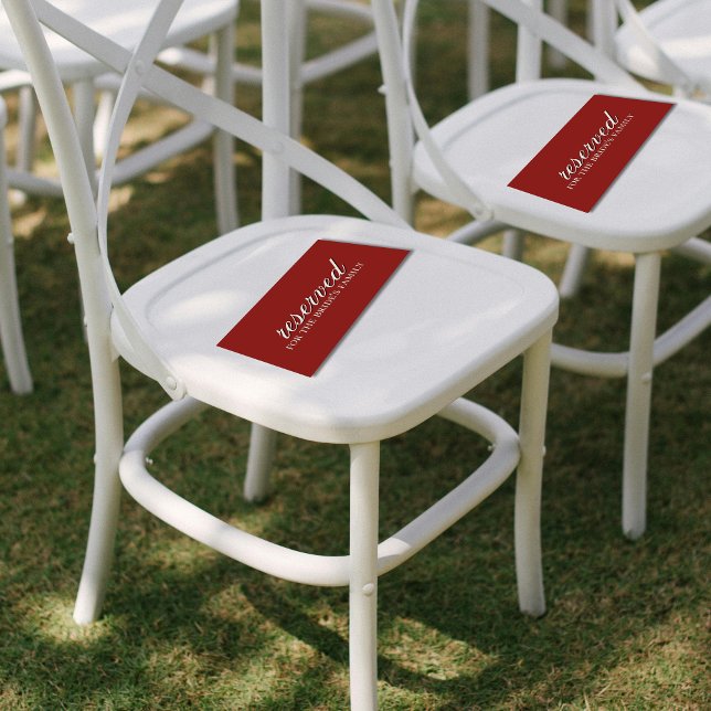 Carte De Placement Vieux argent Gras Rouge Mariage Chaire de cérémoni (Luxury Classic Red Wedding Suite Theme with options to personalize for your special day.)