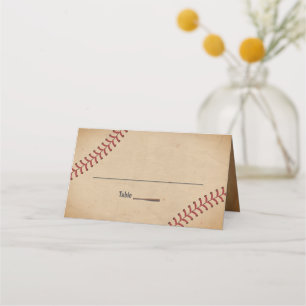 Carte De Placement Vintage Baseball Love Sports Theme Mariage