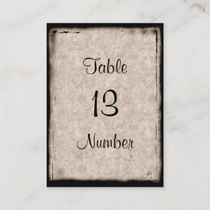 Carte De Placement Vintage Dark Castle Gothique Invité Numéro de tabl