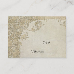 Carte De Placement Vintage Élégance Toile de Noël Floral Damask