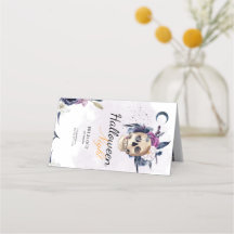 Violet Aquarelle Halloween Party Gothique crâne
