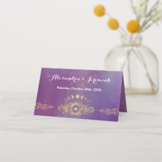 Carte De Placement Violet Sky Gold Moon