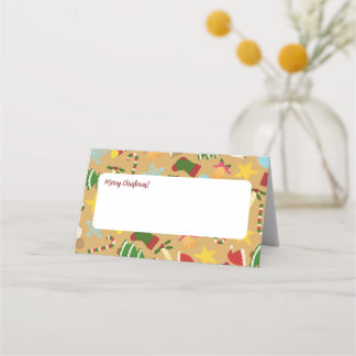 Carte De Placement Warm Christmas Place Cards - Dinner Table Decor
