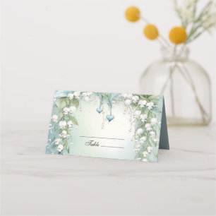 Carte De Placement Watercolor Lily de la Valley Place Card