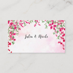 Carte De Placement Wedding shower forestier tropical des Bougainvilli