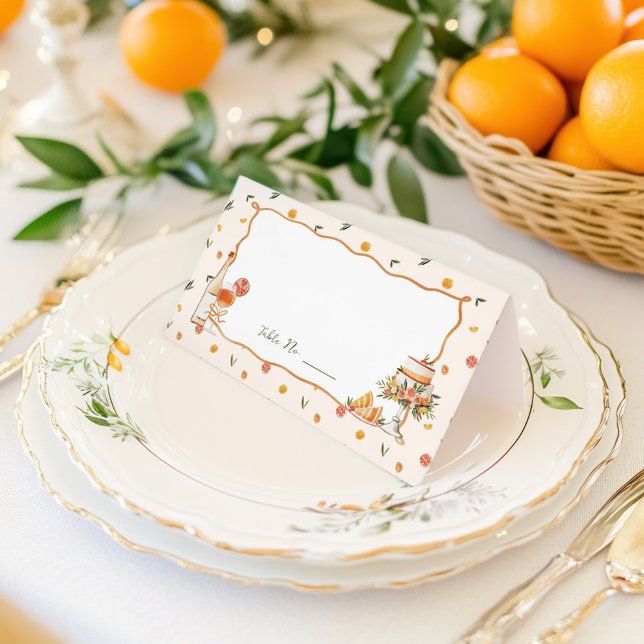 Carte De Placement Whimsical Italien Citrus Mariage (Créateur téléchargé)