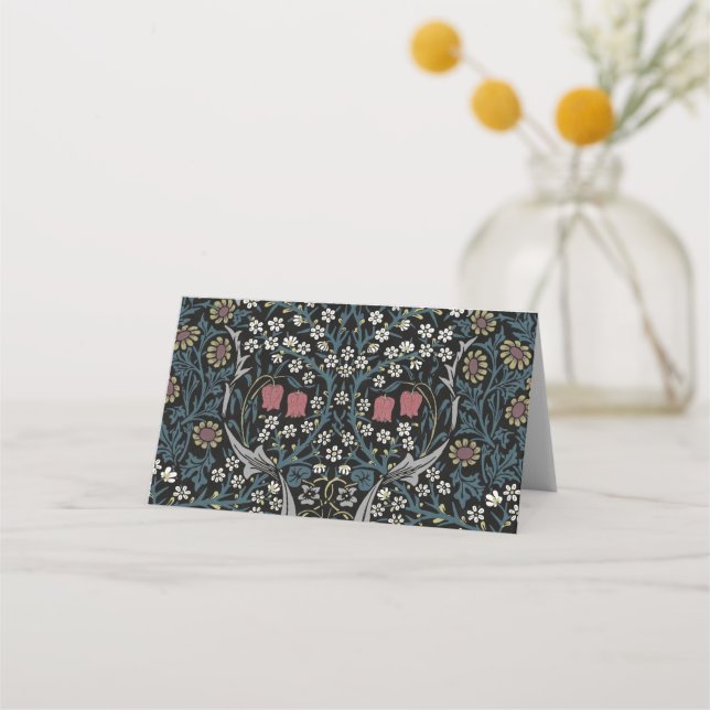 Carte De Placement William Morris Blackthorn Floral Art Nouveau (Devant)