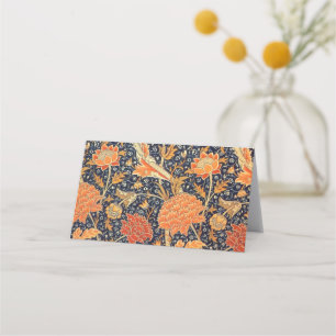 Carte De Placement William Morris Cray Floral Art nouveau Motif