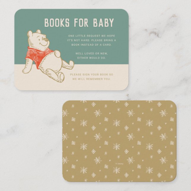 Carte De Placement Winnie the Pooh Livres d'hiver pour Baby Insert Ca (Devant / Derrière)