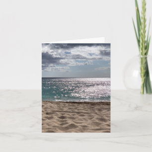 Carte de plage côtière vierge