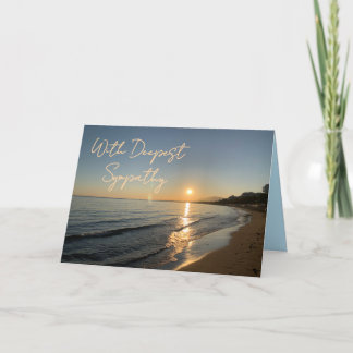 Carte de plage de coucher de soleil en Sympathie p