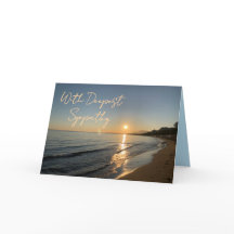 Carte de plage de coucher de soleil en Sympathie p