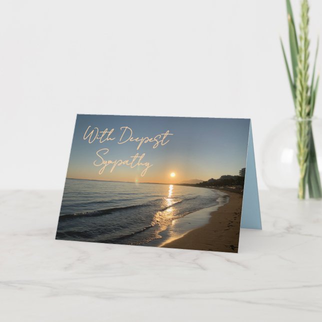 Carte de plage de coucher de soleil en Sympathie p (Devant)