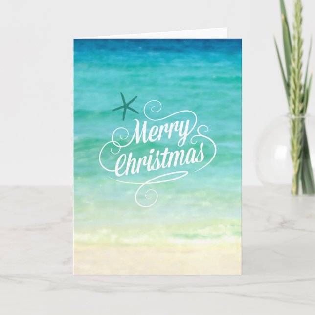 Carte de plage de Noël sur la côte de Joyeux (Devant)