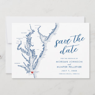 Carte de plage Virginia Mariage moderne