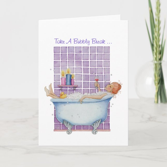 Carte de plaisir pour la baignoire (Devant)