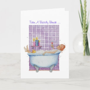Carte de plaisir pour la baignoire