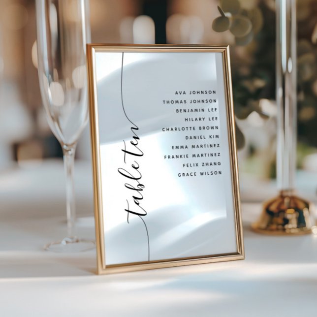 Carte de plan de table de mariage vertical Table 1 (Créateur téléchargé)